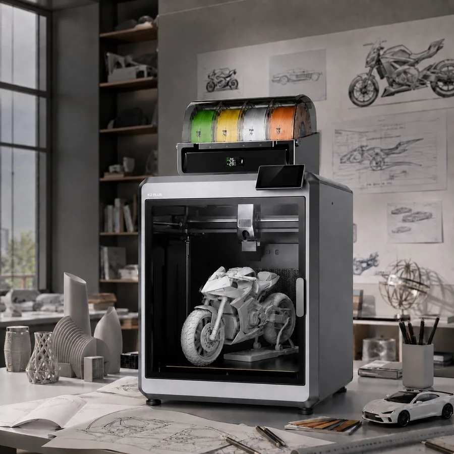 600 mm/s Multicolor FDM 3D Printer, 350 × 350 × 350 mm